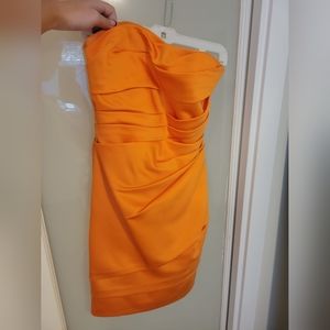 Tangerine bridesmaids dress x2